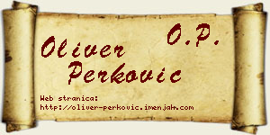 Oliver Perković vizit kartica